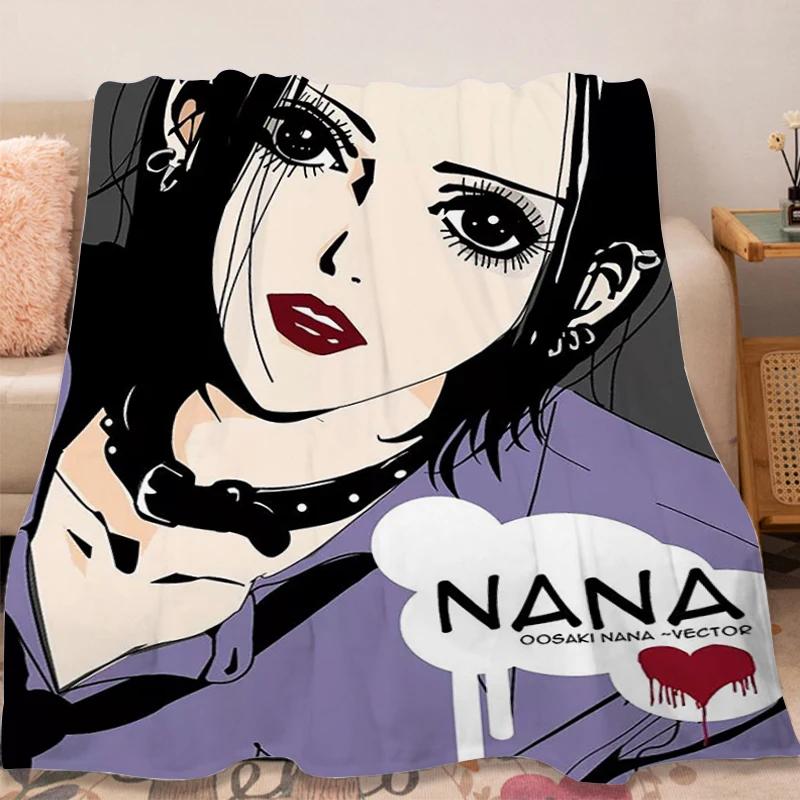 Фланелевое одеяло с 3D-принтом Nana из аниме, плед для пикника, теплое, мягкое и удобное, домашний, для путешествий, подарок на день рождения