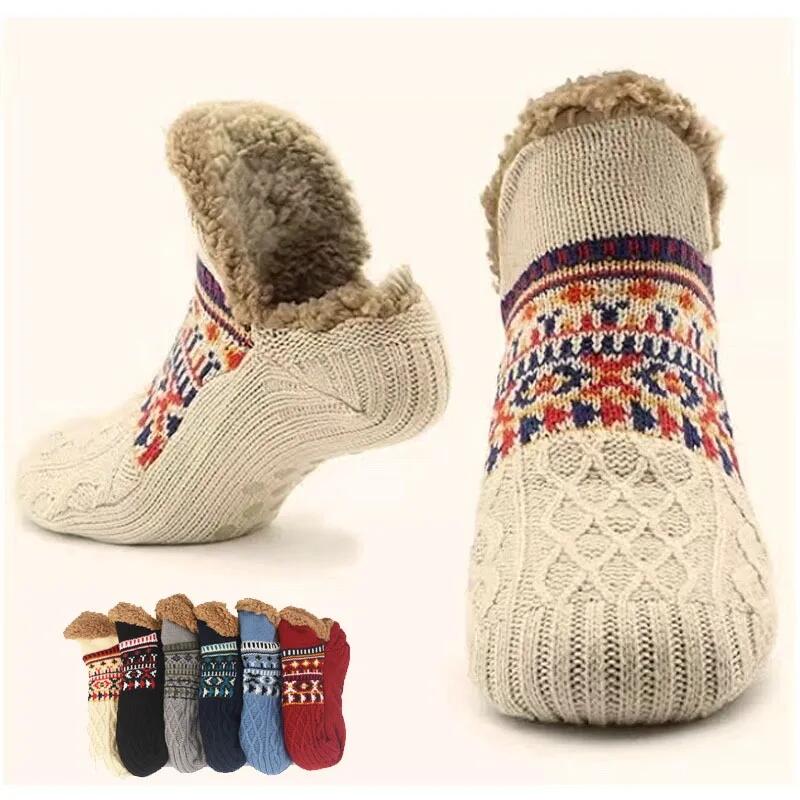 Thermal Women Mens Floor Socks Winter Warm Short Cotton Thickened Home Sleeping Soft Non Slip Grip Fuzzy Floor Socks