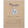 12 Zodiac Signs 3D Image Pendant Necklace Ins In Stock Zodiac Card Collarbone Chain