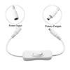 Black White Female Male Power Cable DC 12V Inline 304 Switch DC Connector  LED Strip Light