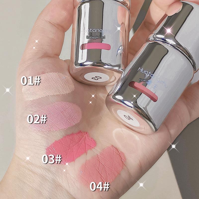 Жидкие румяна Huatang Makeup: Натуральный цвет, Низкая насыщенность, Водонепроницаемый, Устойчивый к поту, Стойкий, Доступный.