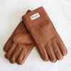 Winter Warm Sheepskin Fur Gloves Men's Thickened Windproof and Cold-Proof Outdoor Riding Sheep Leather Wool Finger Gloves