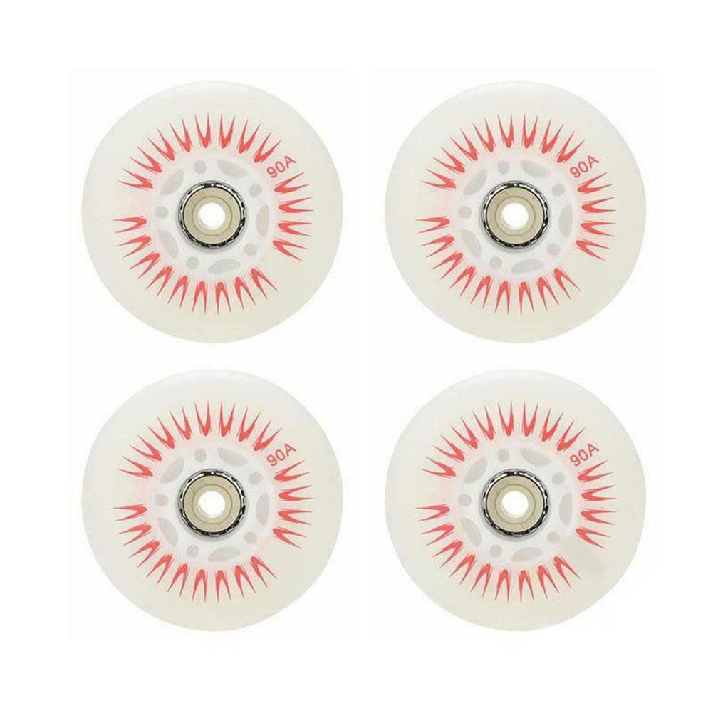 4 шт. Колеса для роликовых коньков Flash 90a со светодиодным освещением, колеса для катания на коньках 68/72/76//80 мм, скоростные коньки, модные роликовые коньки, полиуретановые шины