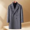 FAPAI Men's Double-Breasted Wool Blend Overcoat