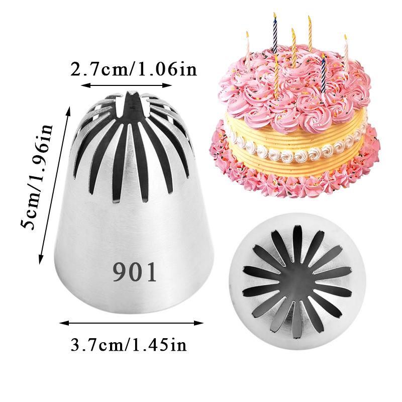 901 902 903 904 Большая насадка для отсадки звезд из крема Нержавеющая сталь Насадки для айсинга для украшения тортов, фондана, кексов Инструмент для выпечки