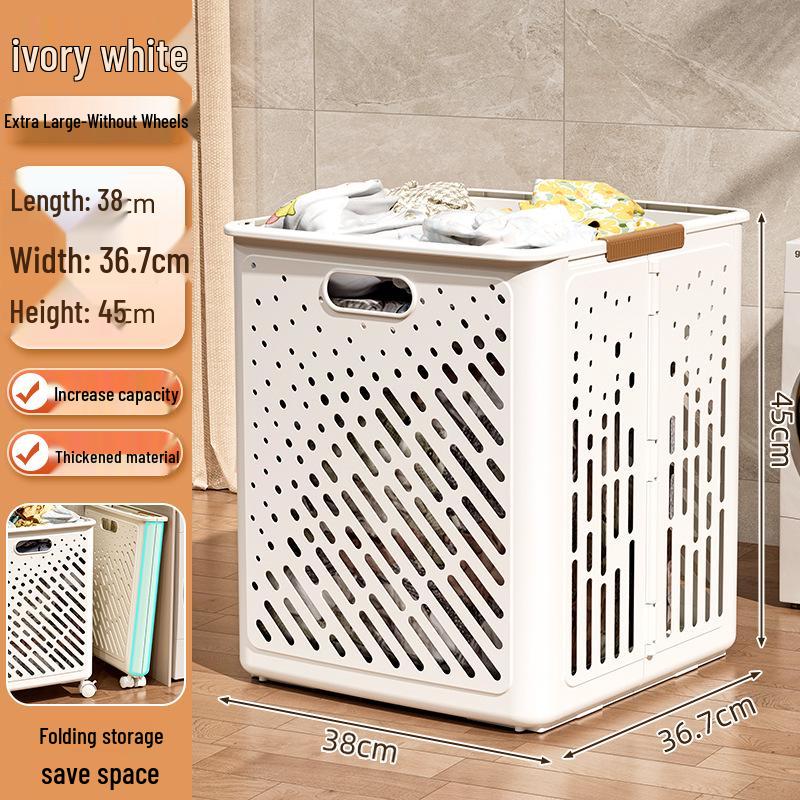 Foldable Large Capacity Laundry Hamper for Bathroom and Household Use