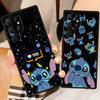 Чехол для телефона Stitch Cartoon Cute для Samsung Galaxy S24 S23 S22 S21 S20 FE S10 S10E Plus Ultra Pro Lite 5G Black TPU