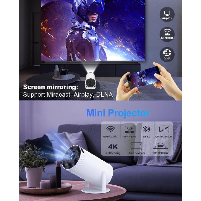 4K MINI проектор телевизор домашний кинотеатр HD True 720P WIFI портативные проекторы кинотеатр Android IOS 1080P для мобильного телефона
