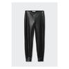 Leather Look Legging With Slits On The Legs