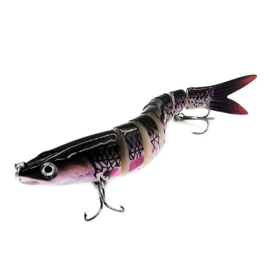 13,5 см/19 г многосочлененная рыболовная приманка с крючками, реалистичная 8-секционная приманка для свимбейта, бионическая жесткая искусственная приманка, аксессуары для рыбалки в пресной и соленой воде