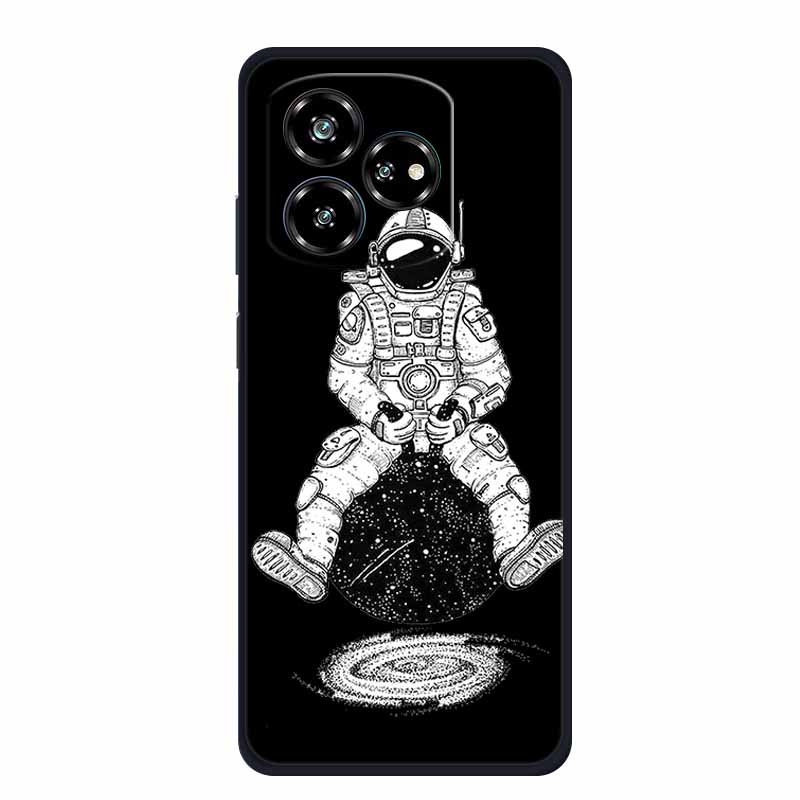 Чехол For ZTE Axon 60 Lite Чехол Милый Мультяшный Кот Черный Силиконовый Мягкий Чехол для Телефона Для ZTE Blade V60 Axon 60 Задняя Крышка Чехол 60lite