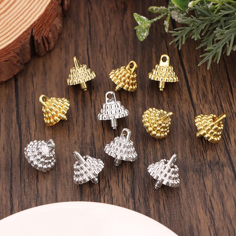 50/100Pcs Pendant Set Balls Charms Pendants Caps Decoration Holder Sphere Stand Replacement Creative Accessory Christmas Parts