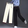 High-Waisted Fleece-Lined Corduroy Wide-Leg Pants for Women - Autumn/Winter 2025 Collection