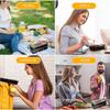 Маленькие контейнеры для приготовления еды на 17 унций, 3 отделения с крышками, одноразовые пластиковые бенто-боксы, штабелируемые контейнеры для еды, ланч-боксы