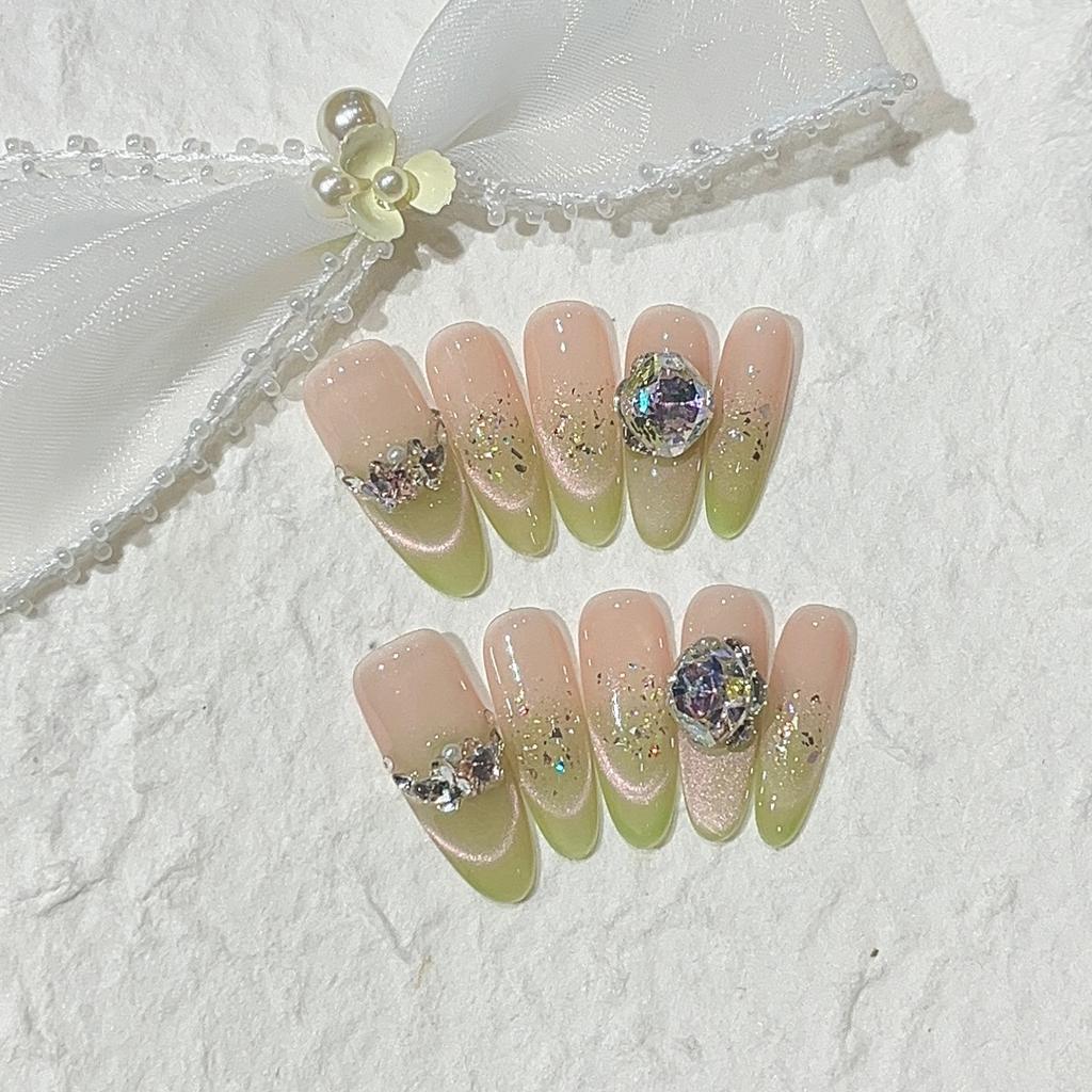 Clear Guava Spring Clear White Guava Smile Cat Eyes Color Gold Foil Sequins Wear Armor