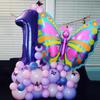 Purple Butterfly 32inch Number Balloon Set Large Colorful Butterfly Foil Balloon Baby Shower Birthday Party Christmas Decor