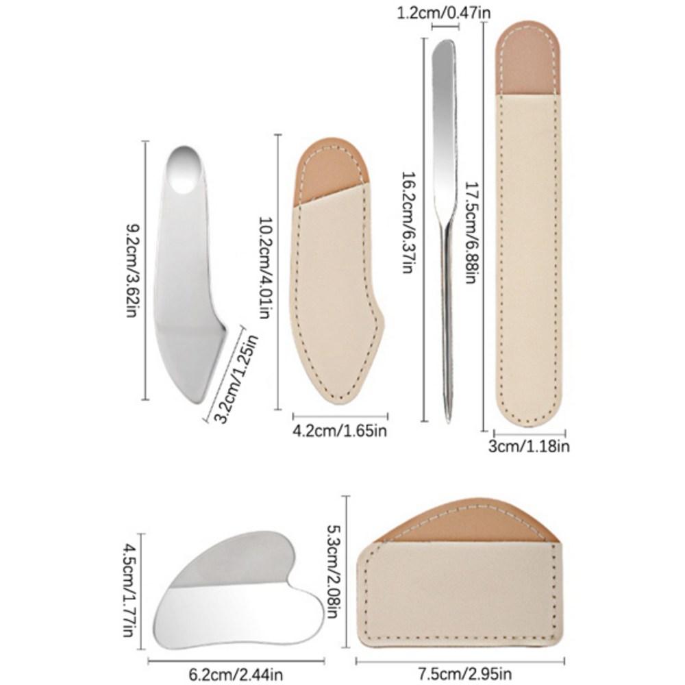 Нержавеющая сталь, тональная основа, маска, ложка для крема вокруг глаз, многофункциональный скребок для лица, металлический набор инструментов для красоты и ухода за кожей, 1 предмет, 04 B2