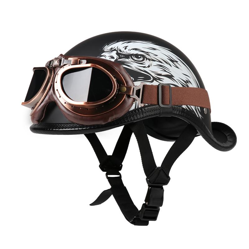 VGV Полушлем мотоциклетный шлем Электромобиль велосипед Езда Локомотив для Круизера Ретро Четыре сезона Унисекс подросток ребенок