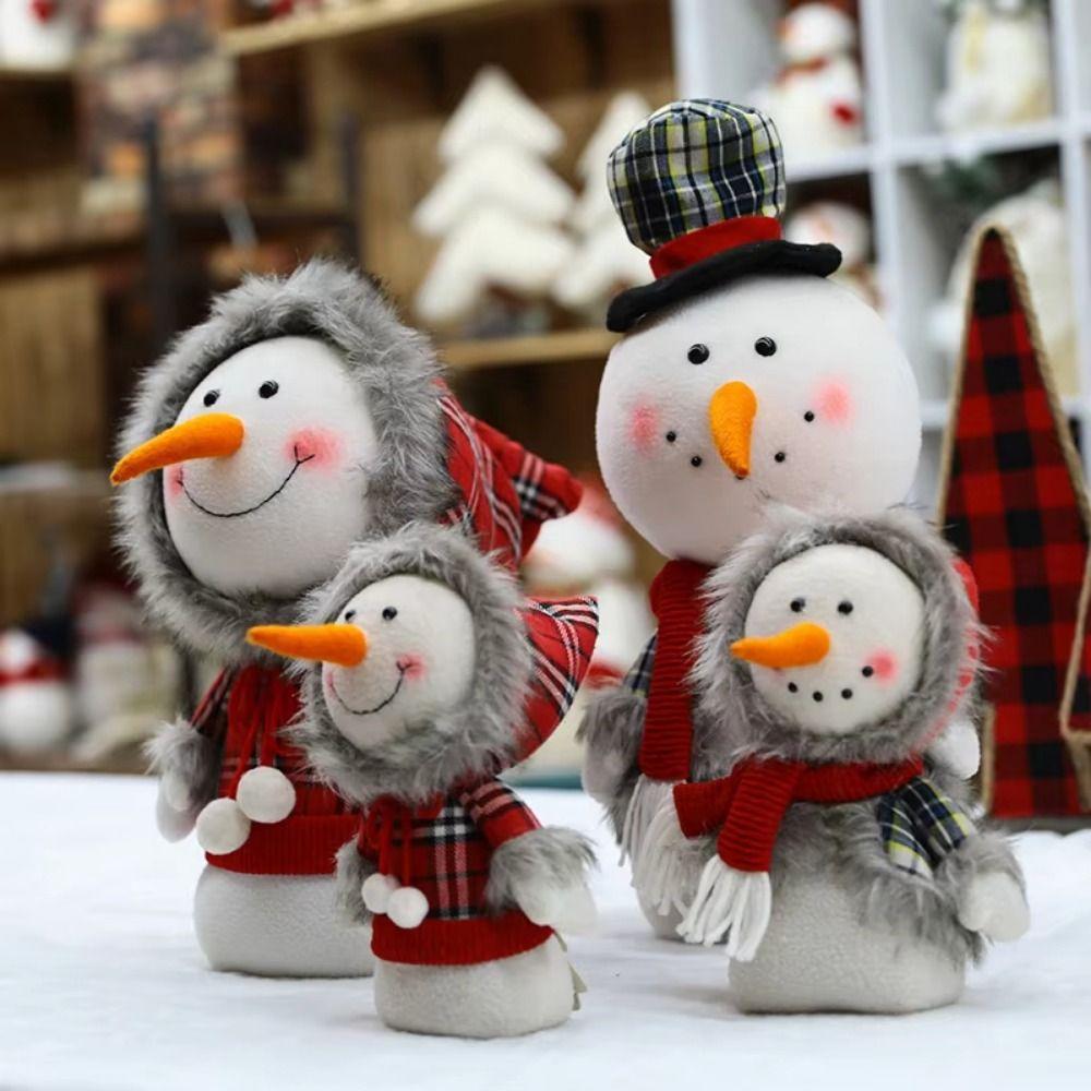 Funny Christmas Snowman Doll Delicate Snowman Figure Christmas Window Decoration  Home Decoration
