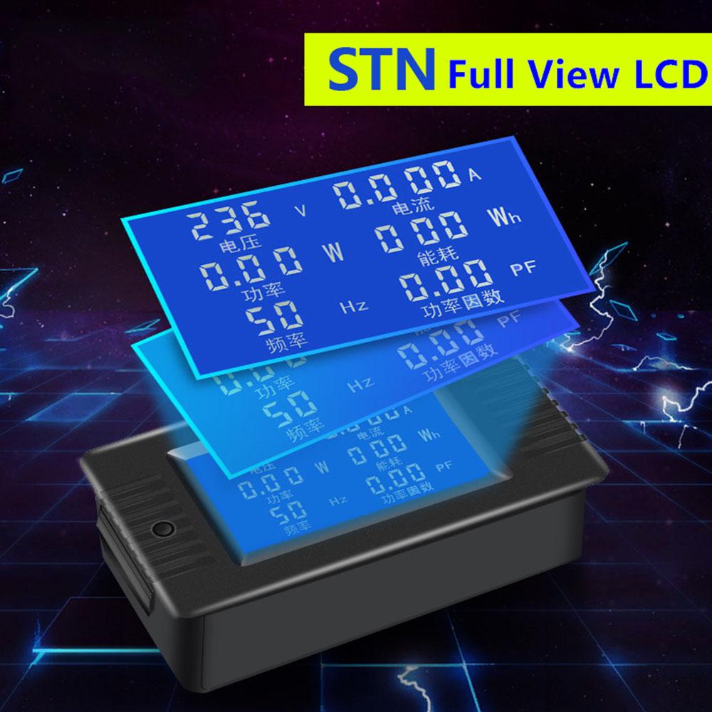 PZEM-022 Открытие и закрытие CT 100A AC Цифровой дисплей Монитор мощности Вольтметр Амперметр Частота