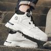 High Top Men Casual Shoes Comfort Leather Men Boots High-Quality Platform Sneakers Outdoor Non-Slip Men Work Shoes Botas Hombres