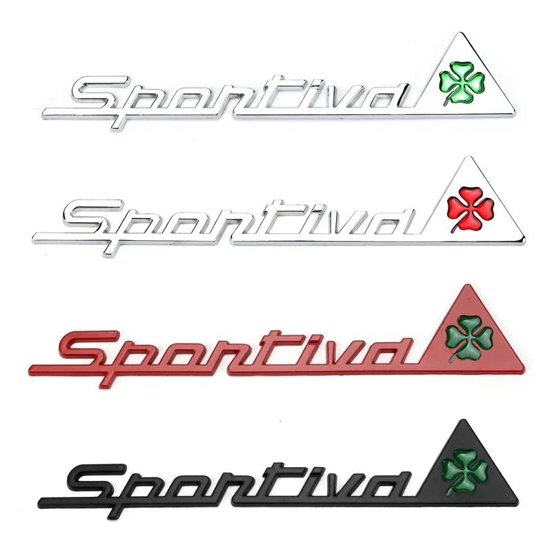 Metal Car Side Window Sticker Accessories for Alfa Romeo Alfa Romeo 159 156 147 4C Giulia Stelvio Giulietta Mito SPORTIVA Logo fw6