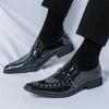 Designer Men Dress Chelsea Leather Shoes For Trendsetter Luxury British Colours Rivet Oxfords Gentleman Wedding Prom Footwear
