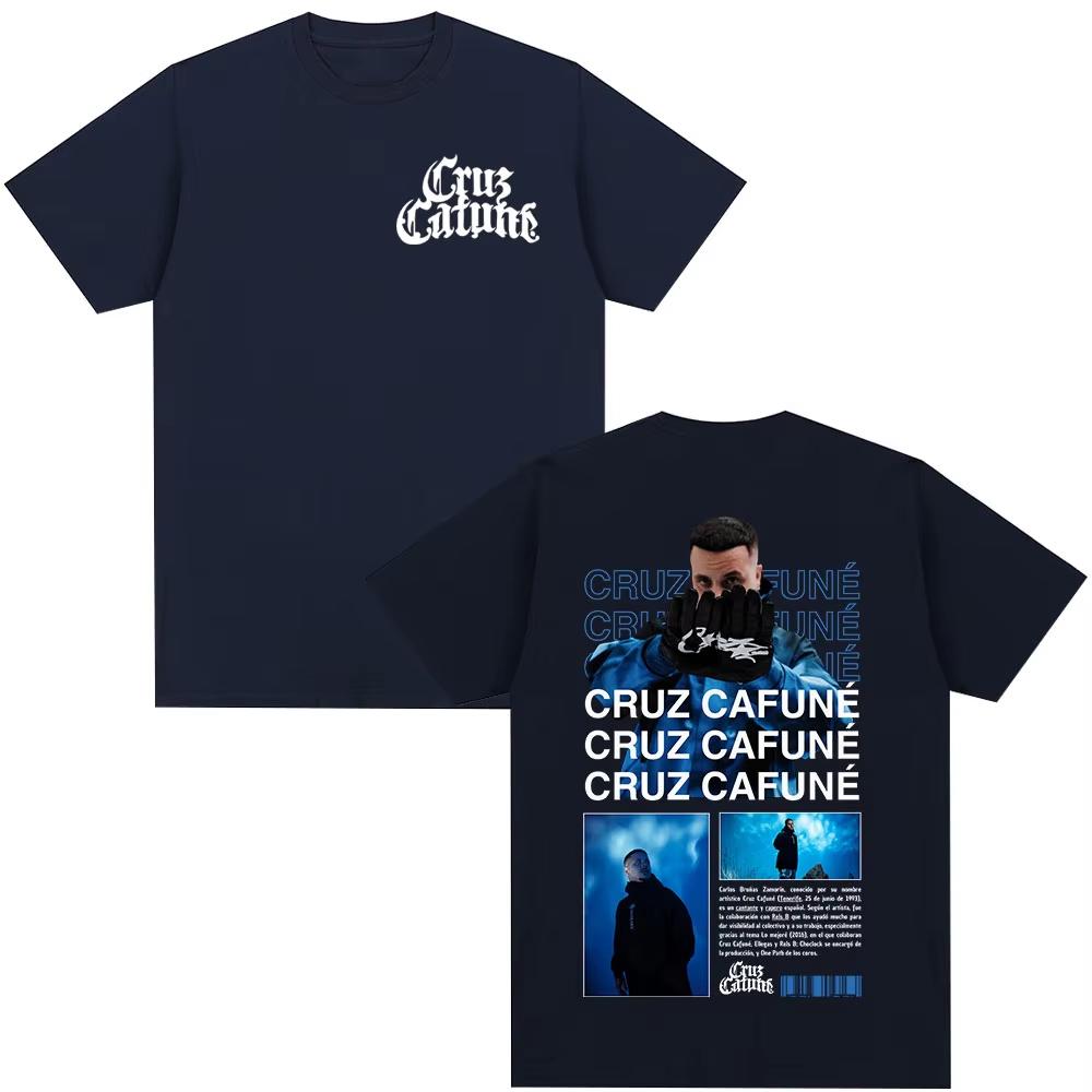 Футболки с альбомом рэпера Cruz Cafune Мужские Женские Модные Хип-хоп Футболки с коротким рукавом Хлопковые Повседневные Футболки Топы Уличная одежда Подарок для фанатов