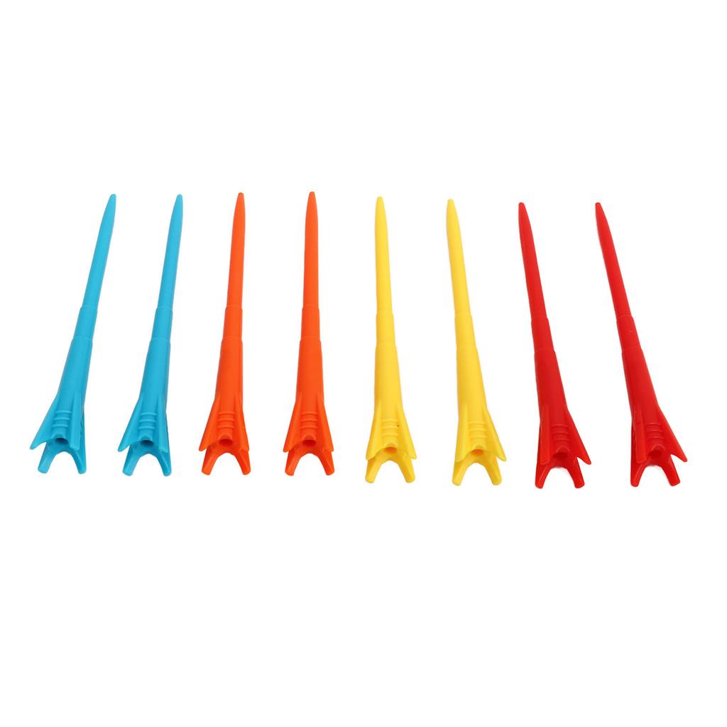 8 шт. Тройники для гольфа, разноцветные, 4 зубца, пластиковые тройники, уменьшают трение, боковое вращение, аксессуары для гольфа
