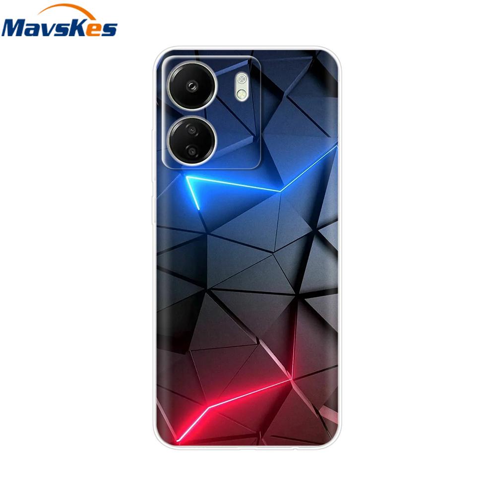 For Xiaomi Redmi 13C 4G Case New Painted Silicone Back Cover For Redmi 13C Soft Clear TPU Phone Case For Redmi 13C 5G Redmi13C