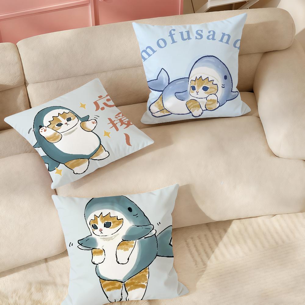 Cartoon MMofusand Ccat Cute Pillow Case Suitable For Bedrooms Living Rooms Cars Home Decoration