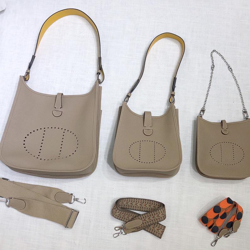 Женская мини-сумка-ведро из натуральной коровьей кожи с узором личи Evelyn Design