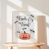 Halloween Nursery Poster Pumpkin Trick or Treat Art Print Cute Little Ghost Boo Canvas Painting Wall Picture Baby Playroom Decor