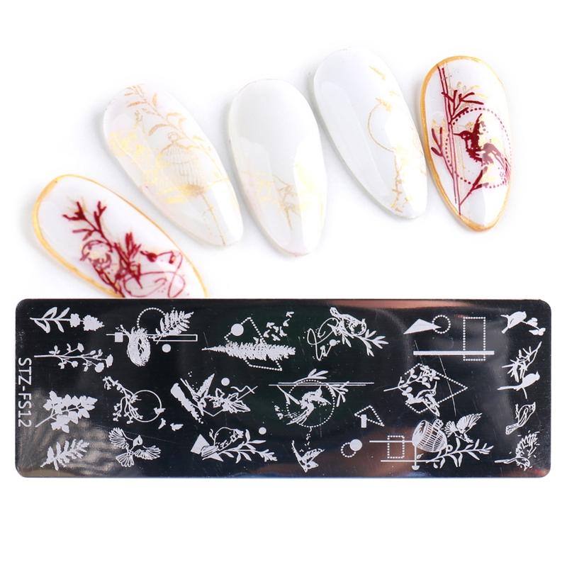 Пластины для стемпинга Нейл-арт Цветок Луна Снежинка Животные Дизайн Ногтей для Печати Изображений Пластины Шаблоны для Маникюра Нейл-арт К