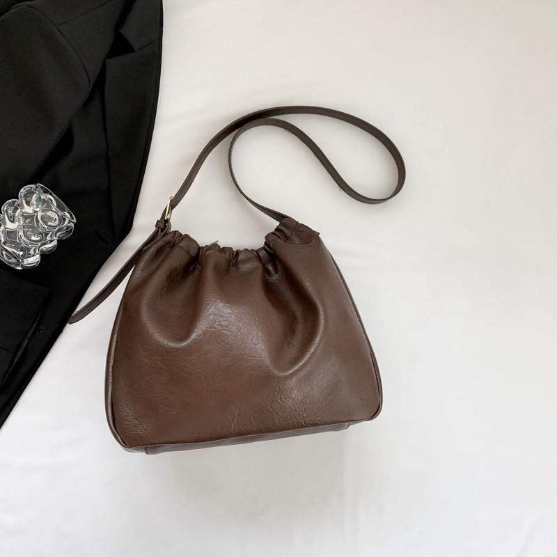 Элегантная сумка-ведро из искусственной кожи для женщин, модная уличная сумка на плечо с магнитной застежкой