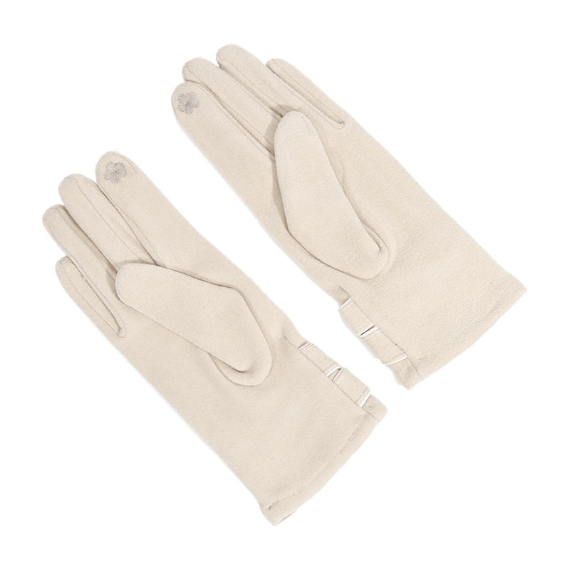 Осень И Зима Однотонные Перчатки С Пальцами Для Женщин Модные И Элегантные Лыжные Теплые И Мягкие Перчатки Для Улицы С Сенсорным Экраном