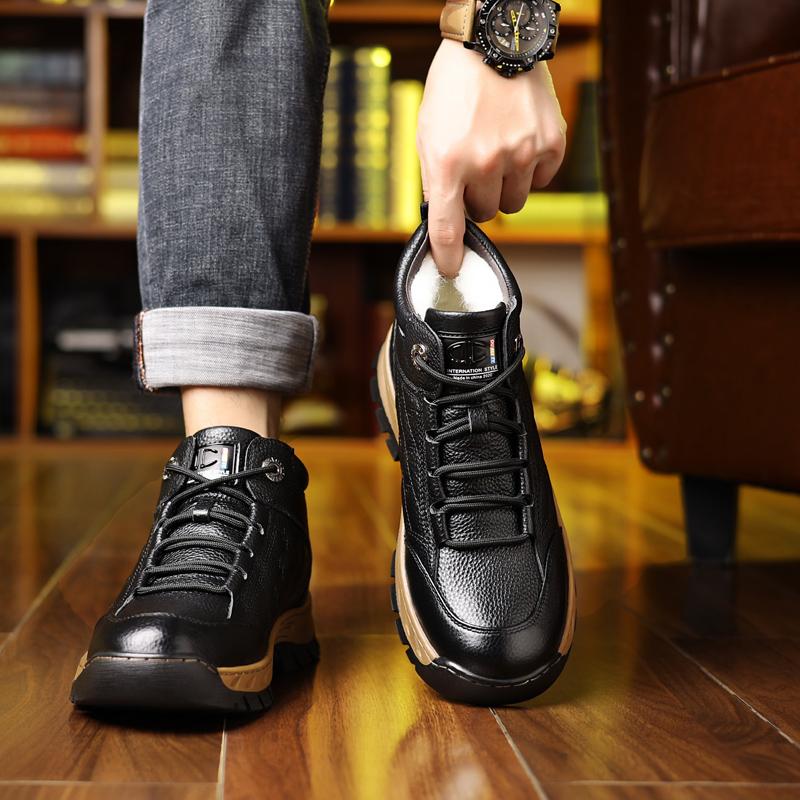 Качественная резиновая противоскользящая износостойкая подошва, уличная повседневная обувь, бренд, мужская универсальная кожаная обувь, модная обувь для хайкинга и спорта