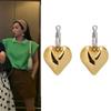 High-end Large Heart-shaped Earrings For Women