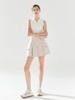 LORDLOAR A-Line Flat Shorts Beige