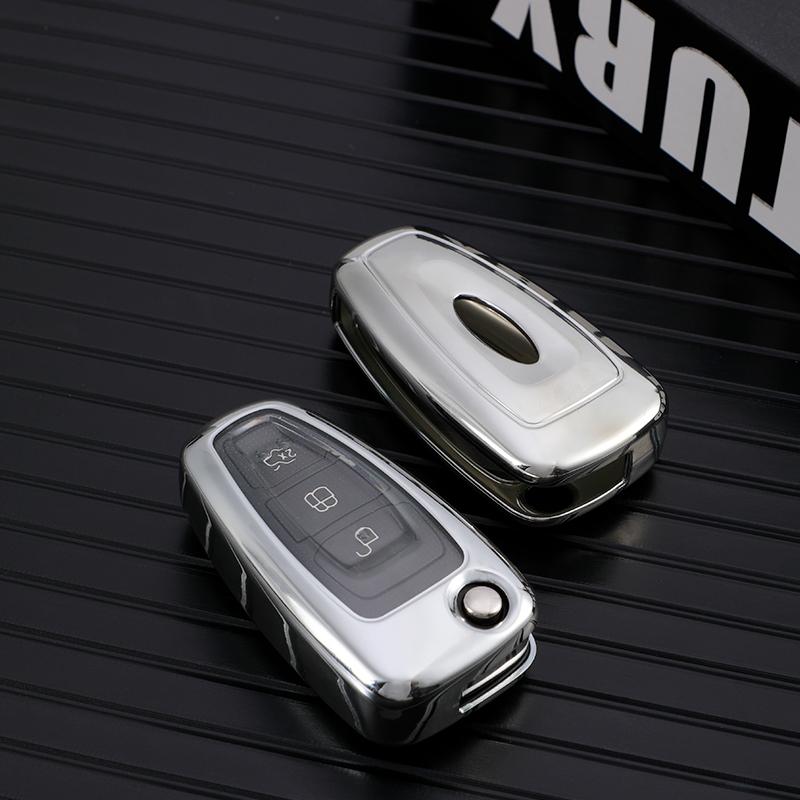 Автомобильный складной откидной чехол для ключей, чехол для Ford Focus 2 3 MK3 ST RS Ecosport Kuga Escape Fiesta Fold C-Max S-Max Mondeo, аксессуары