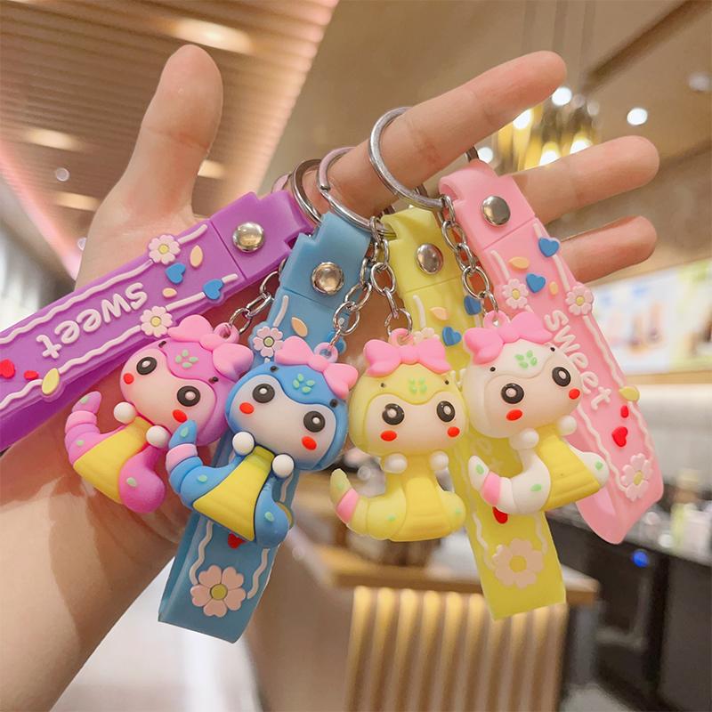 2025 год Креативный кулон в виде змеи со знаком зодиака брелок для ключей с надписью «Счастливый брелок», подвески для рюкзака, украшения для автомобиля, подарочные украшения