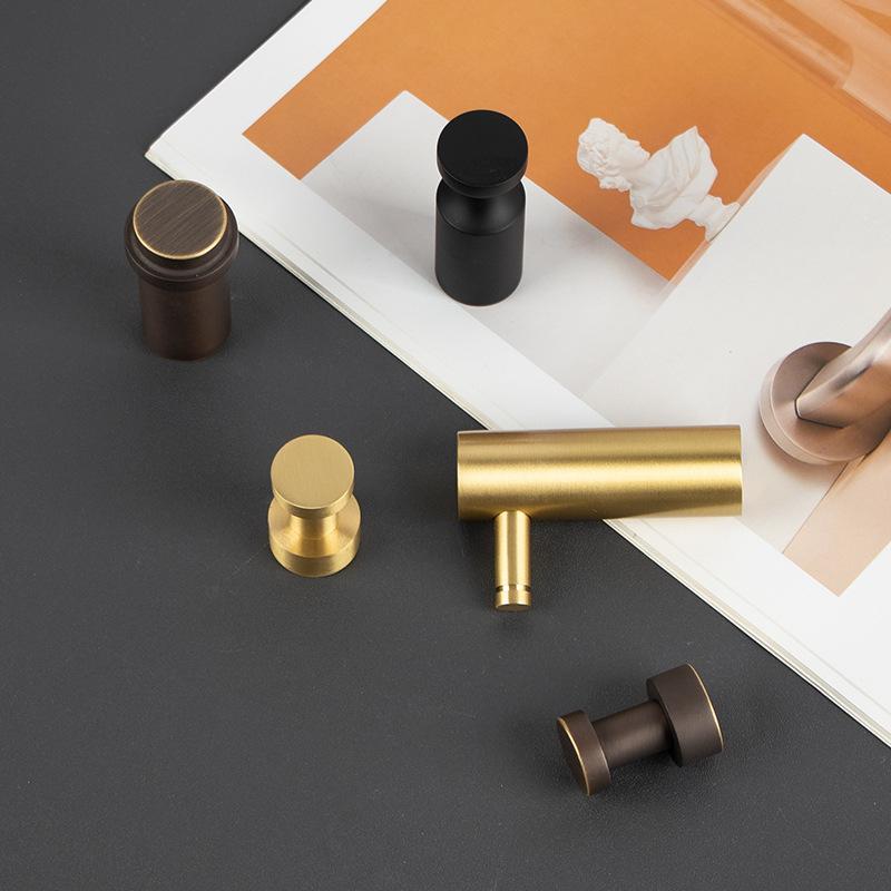 Solid Brass Wall Hooks - Modern Golden Coat Hangers for Entryway & Bedroom Organization
