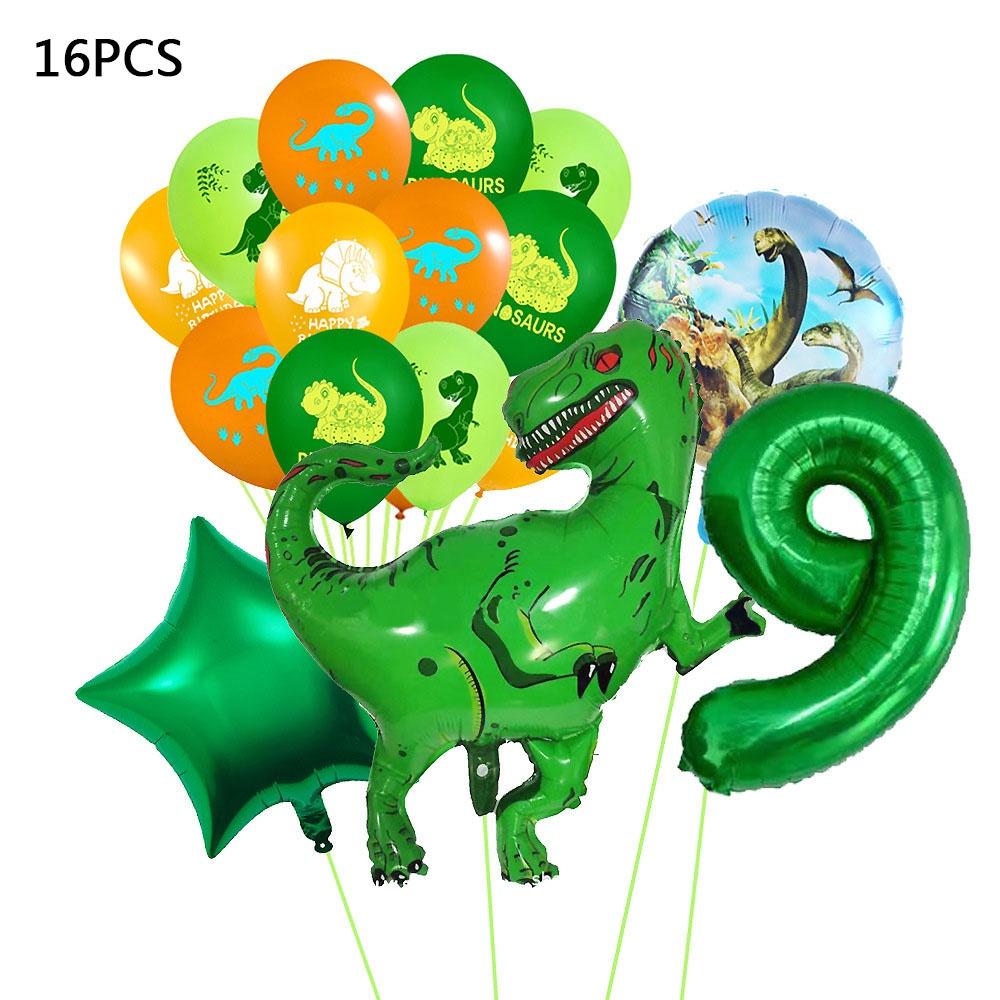 Набор воздушных шаров с зеленым динозавром, украшение для вечеринки по случаю дня рождения, 32-дюймовый воздушный шар с номером, детское украшение на день рождения, товары для вечеринок Bady Shower