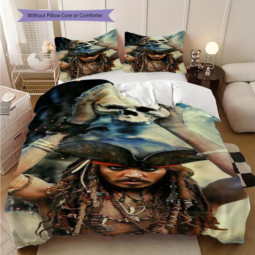 Pirate Skull Adventure Set Threepiece Set 1 Duvet Cover 2 Pillowcase Without Core Christmas Birthday Gift Duvet Cover And Pillowcase