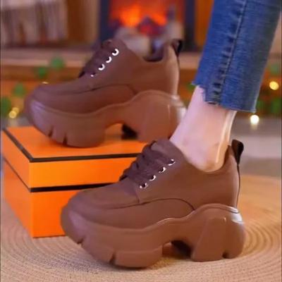 Обувь для женщин 2024 года, брендовые женские туфли на шнуровке на высоком каблуке, модные повседневные туфли-лодочки с круглым носком, женские, горячая распродажа, однотонные туфли на платформе, каблуки Zapatos