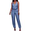 Джинсовый комбинезон, сексуальный женский элегантный синий летний повседневный джинсовый комбинезон, комбинезон