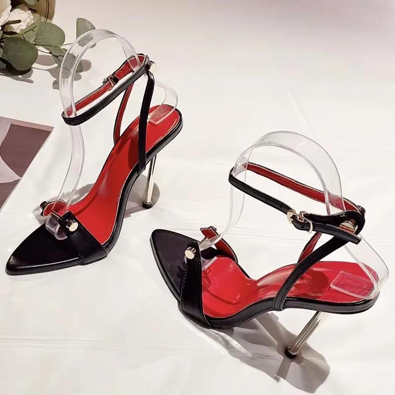 Fashion Eilyken Summer Rivet Design Buckle Strap Women Sandals Sexy Open Toe Wedding Stripper Heels Shoes Zapatos De Mujer
