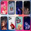 Чехол для телефона singer D-Doja Cat для iPhone 16,15,14,13,12,11,Pro,X,XS,Max,XR,Plus,Mini Мягкий черный чехол