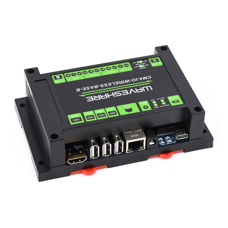 Raspberry Pi CM4 5G/4G Industrial Expansion Module with UPS, Gigabit Ethernet, and 3-way USB 2.0.