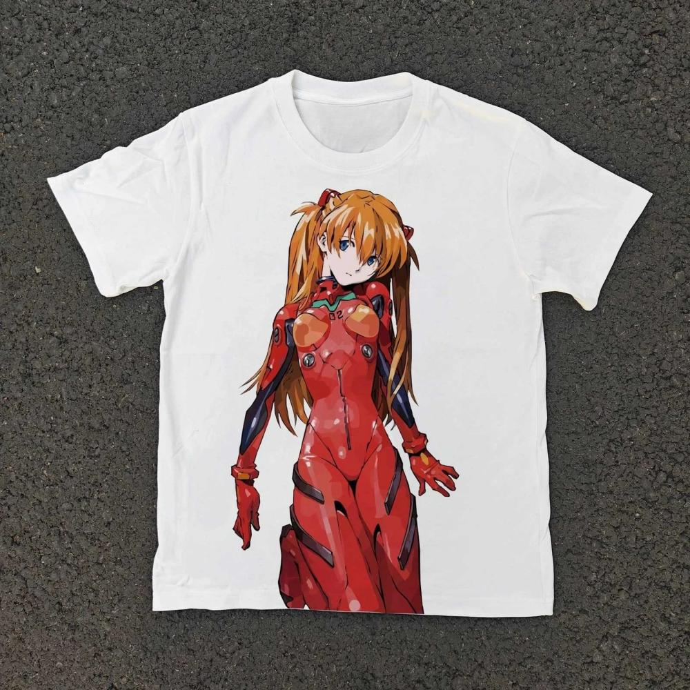 Летняя Новая Футболка Ева Единица 01 Футболка Neon Genesis Evangelion для Мужчин Женщин Японский Аниме Рубашка Унисекс Высококачественный Хлопок Топ с Коротким Рукавом